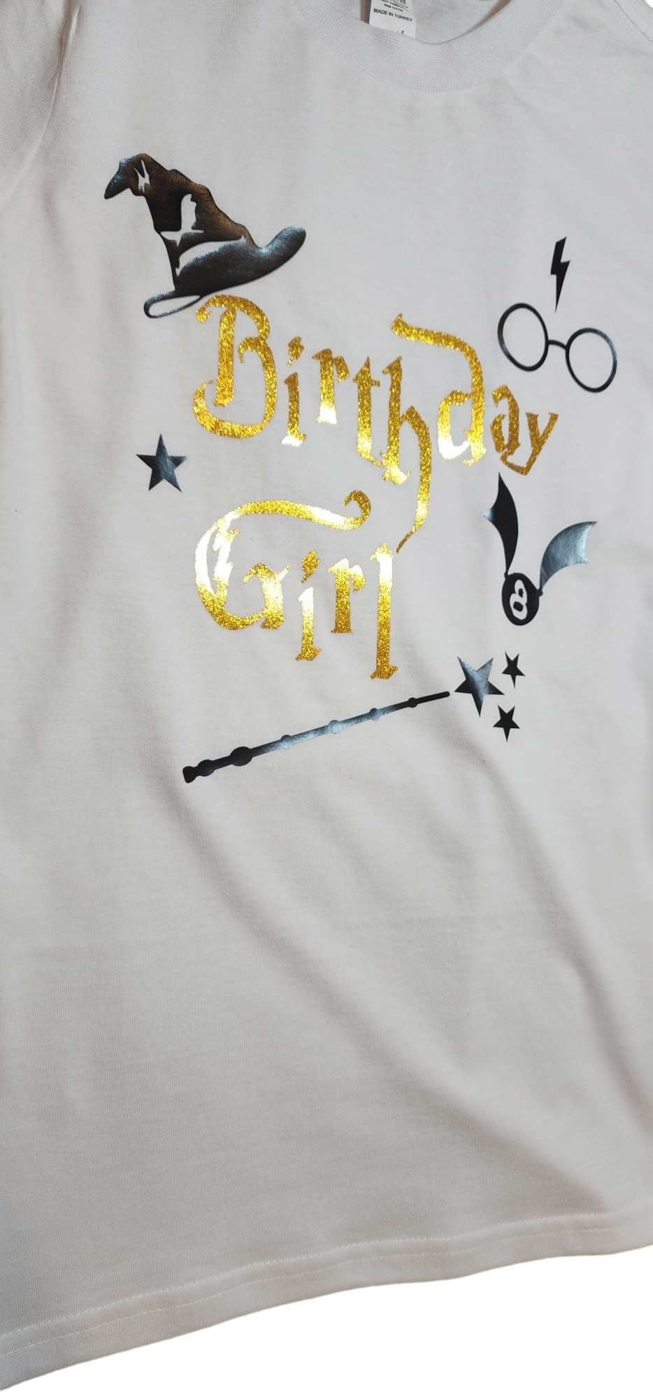 Harry Potter Birthday T-Shirt with Gloss and Glitter Vinyl - Youth and Adult Sizes Available