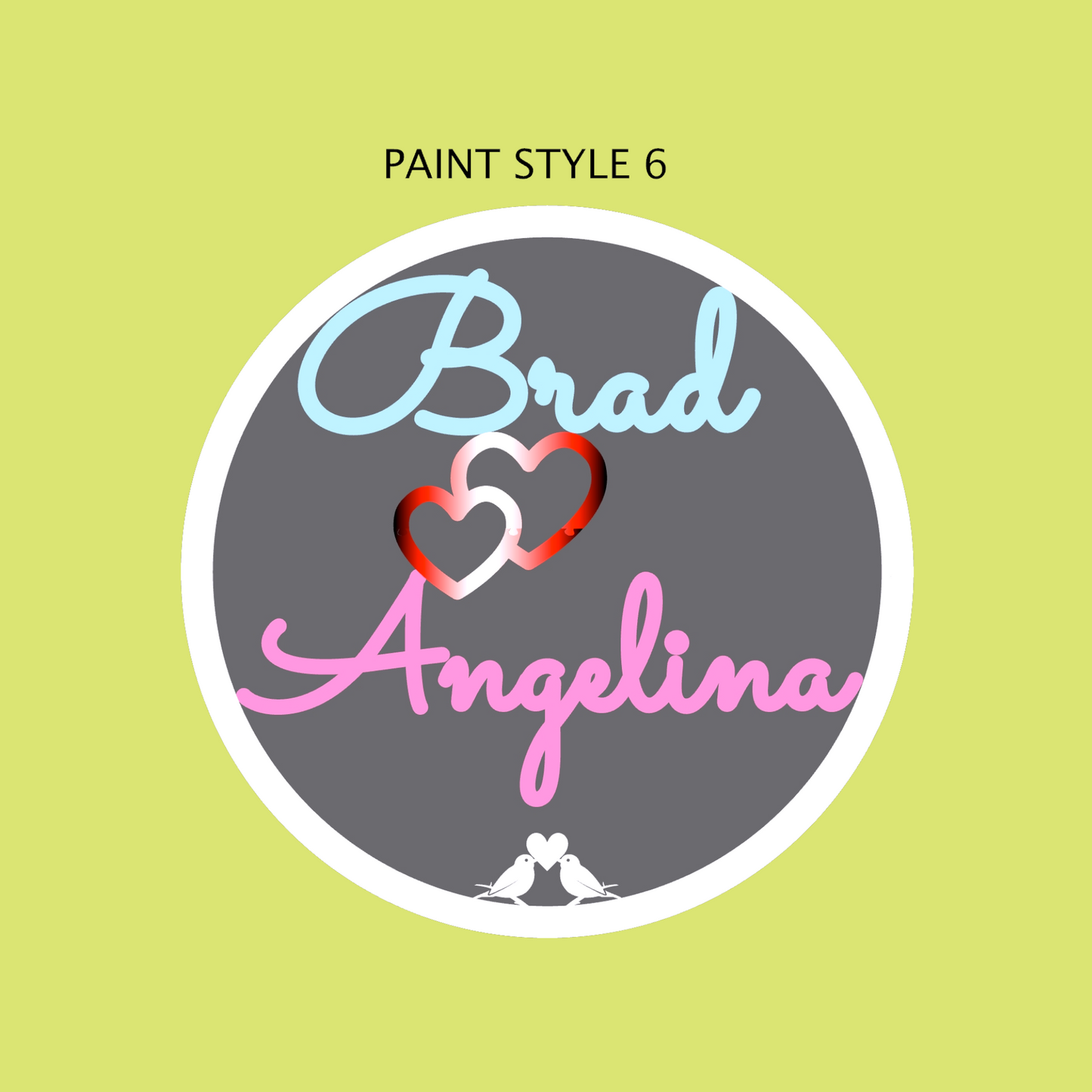 Custom Circular Name Sign for Couples - Maple/Walnut/Natural Wood or Painted 18" dia. x 3/4" thick