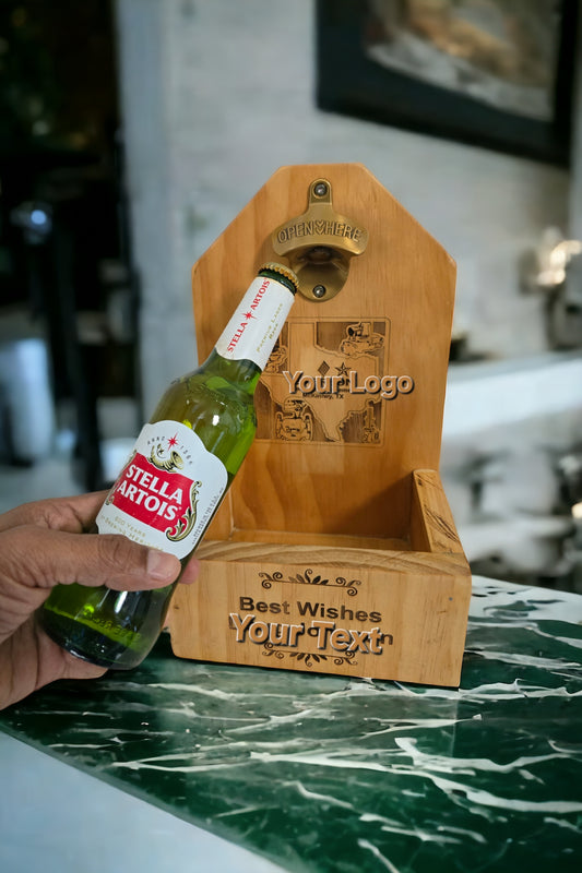 Personalized Beer Bottle Opener - Groomsmen Proposal, Father's Day Gift, Anniversary Gift, Man Cave Decor