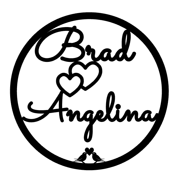 Custom Circular Name Plate for Couples - Maple/Walnut/Natural Wood or Painted